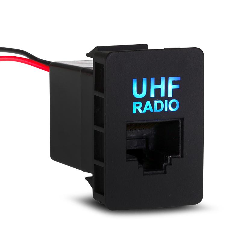 Toyota RJ45 Car Dash UHF/VHF Extender (32x20mm) - Blue LED