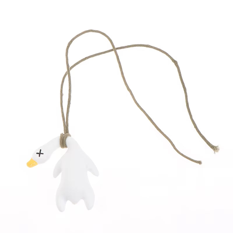 1 PC Novel Swing Goose Car Pendant Funny Swing Duck Car Hanging Ornament Car Rear View Fragrance Decoration Accessories