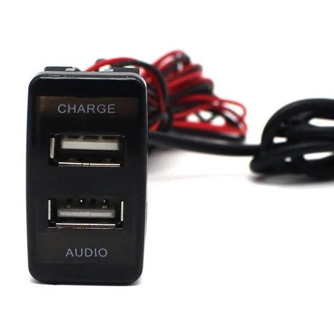 2.1A USB Car Charger & Audio Extender Toyota VIGO (40x20mm)