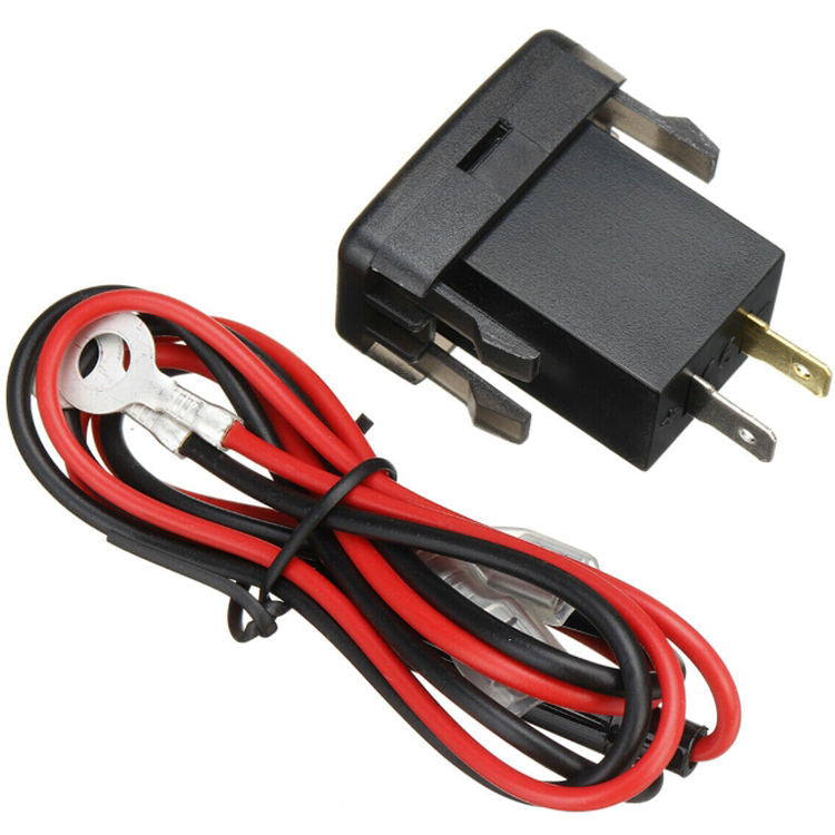 QC3 USB + Type-C Charger & Voltmeter (40x20mm) Toyota Vigo - Blue LED