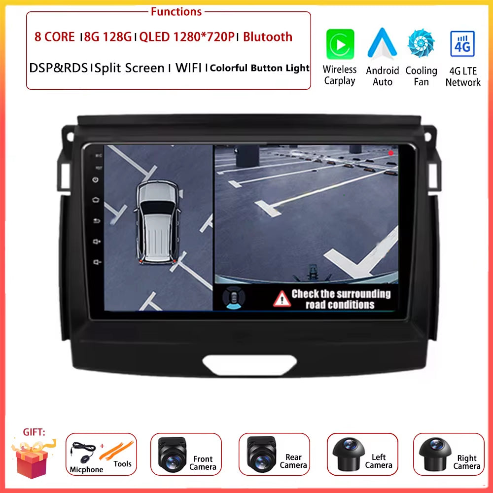 9" Android Auto for Ford Ranger Everest T6 2015 - 2020 Autoradio Carplay DSP Navigation GPS Car Radio Video Multimedia Player