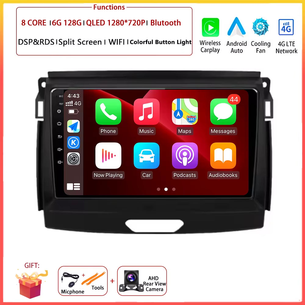 9" Android Auto for Ford Ranger Everest T6 2015 - 2020 Autoradio Carplay DSP Navigation GPS Car Radio Video Multimedia Player