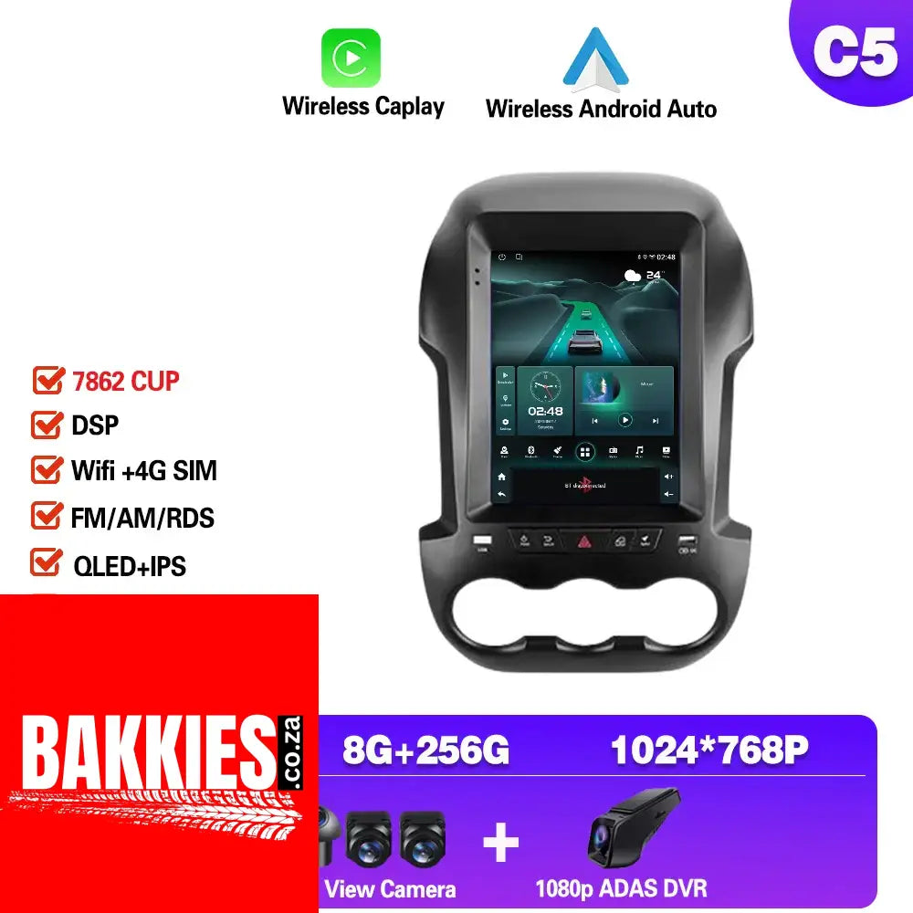 9.7 Inch for Ford Ranger 3 2011 2012 2013 2014 2015 Android14 Car Radio Carplay Multimedia Video Player Navigation Stereo 2Din