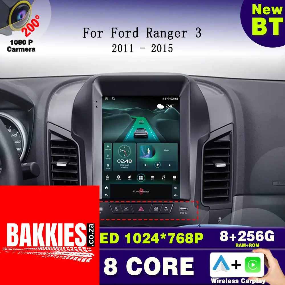 9.7 Inch for Ford Ranger 3 2011 2012 2013 2014 2015 Android14 Car Radio Carplay Multimedia Video Player Navigation Stereo 2Din