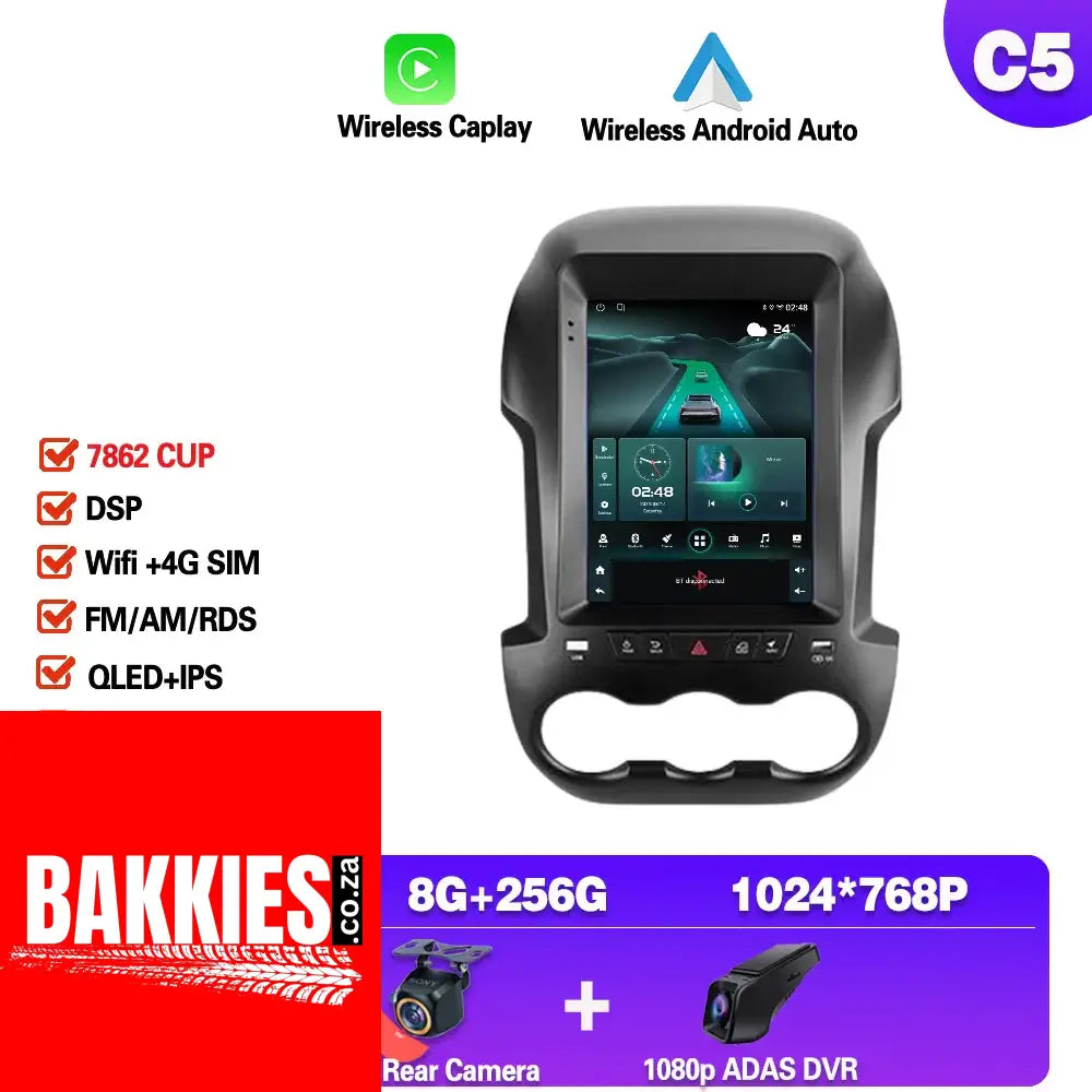 9.7 Inch for Ford Ranger 3 2011 2012 2013 2014 2015 Android14 Car Radio Carplay Multimedia Video Player Navigation Stereo 2Din