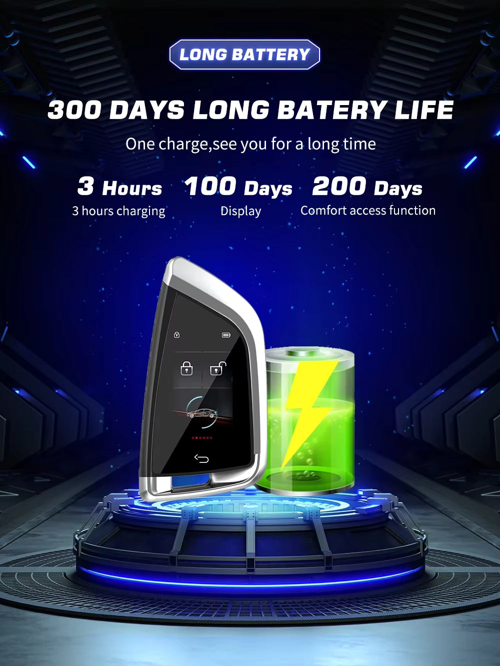 Universal Smart LCD Keyless Go Remote