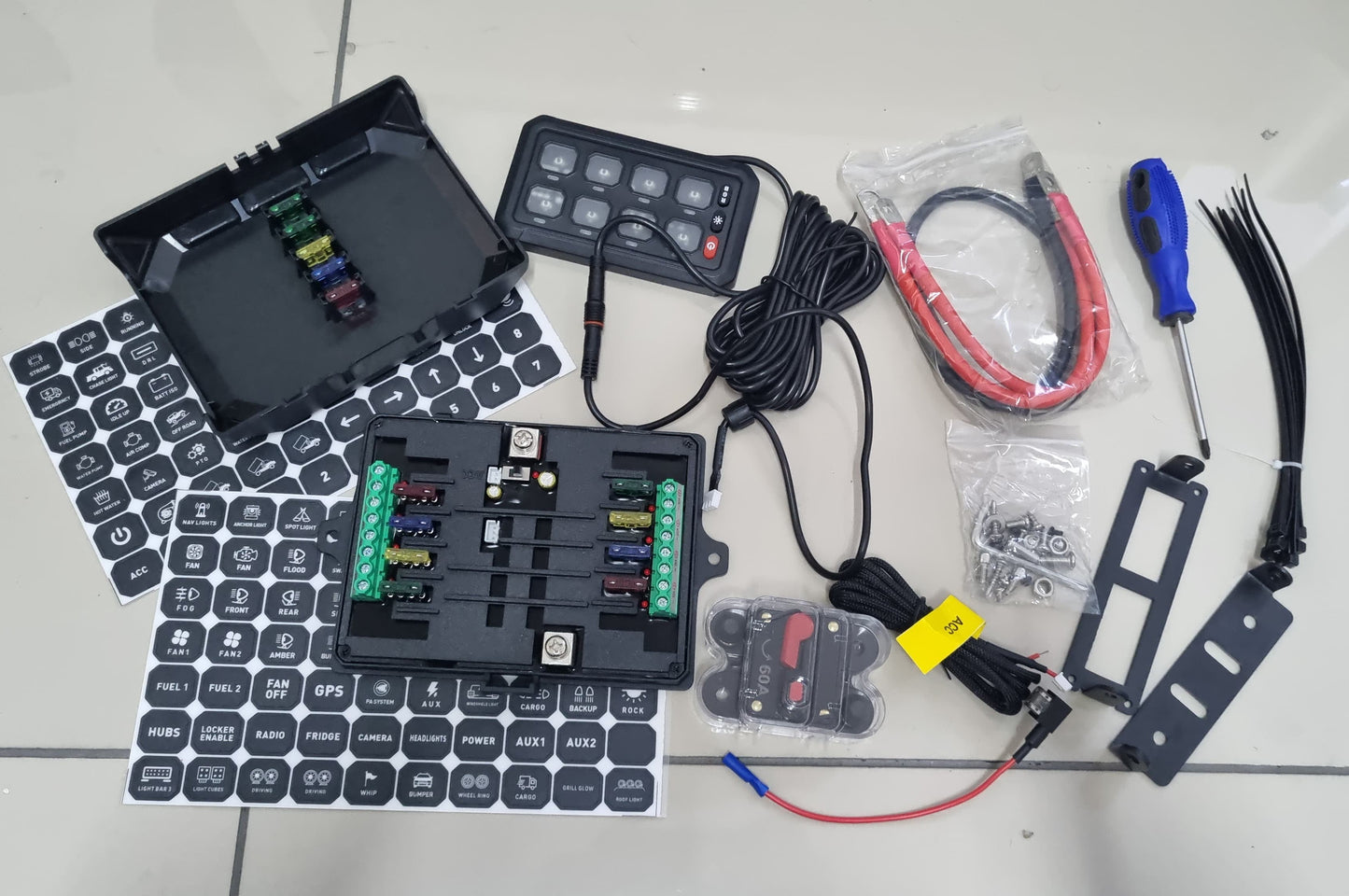 8 Gang Switch Panel - WIRED