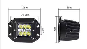 6 LED 50MM THIN SHELL WORK LIGHT (EACH)