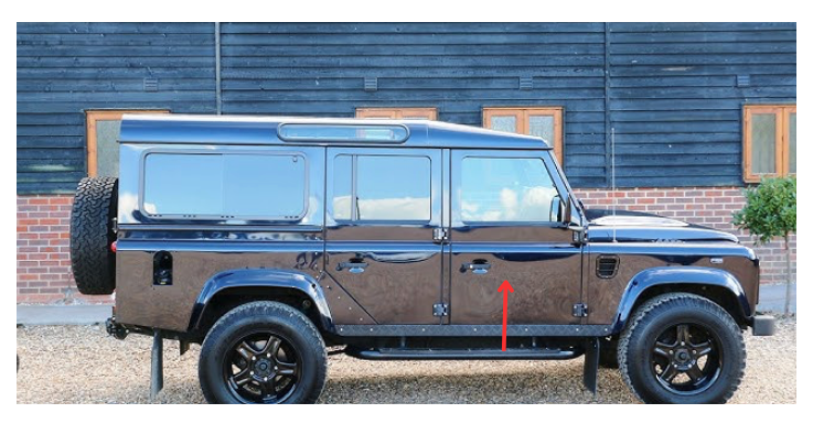 Land Rover Defender Door Rubber Driver Front