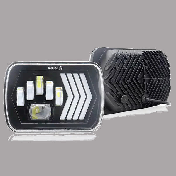 Universal 7-Inch Dual Function LED Projector Square Headlight