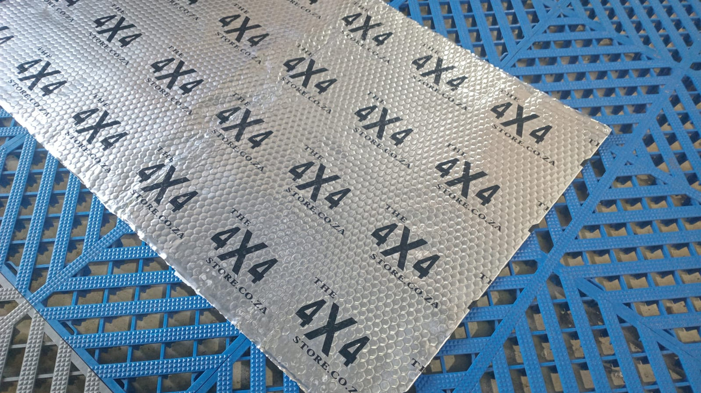 The 4x4 Store Silver Foil Sound Deadening with logo 2.5mm x 800mm x 500mm
