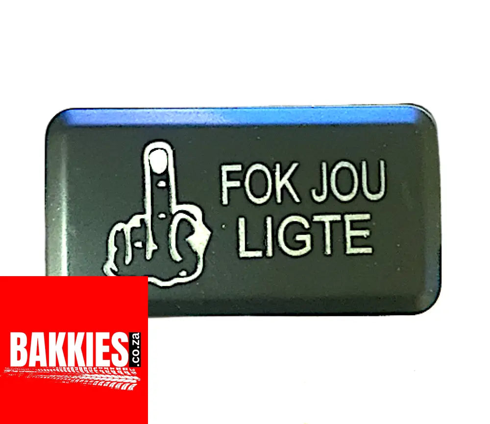 Horizontal Toyota 40x20mm push switch F Jou ligte Blue