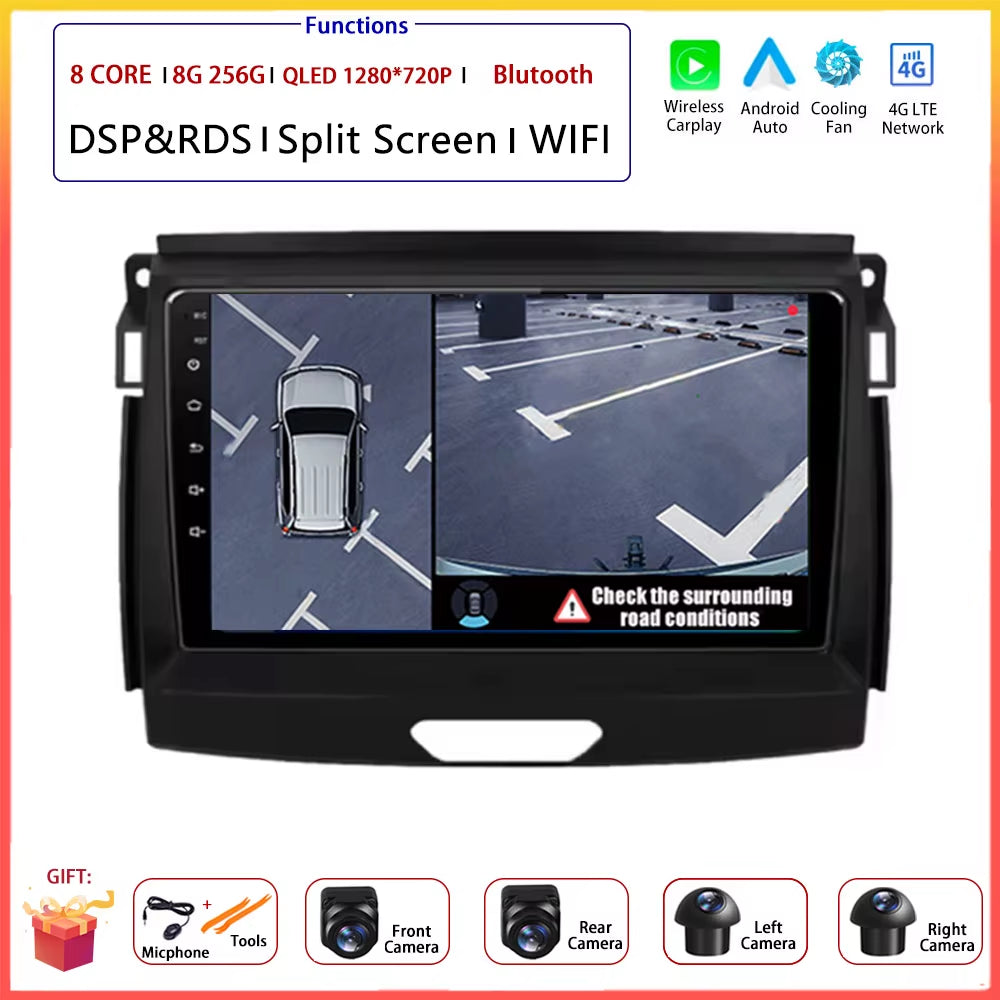 9" Android Auto for Ford Ranger Everest T6 2015 - 2020 Autoradio Carplay DSP Navigation GPS Car Radio Video Multimedia Player