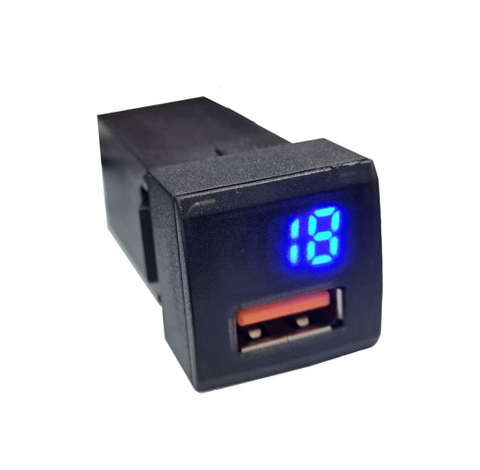 Toyota QC3 Charger + Temp Meter (22mm X 22mm) - Blue LED