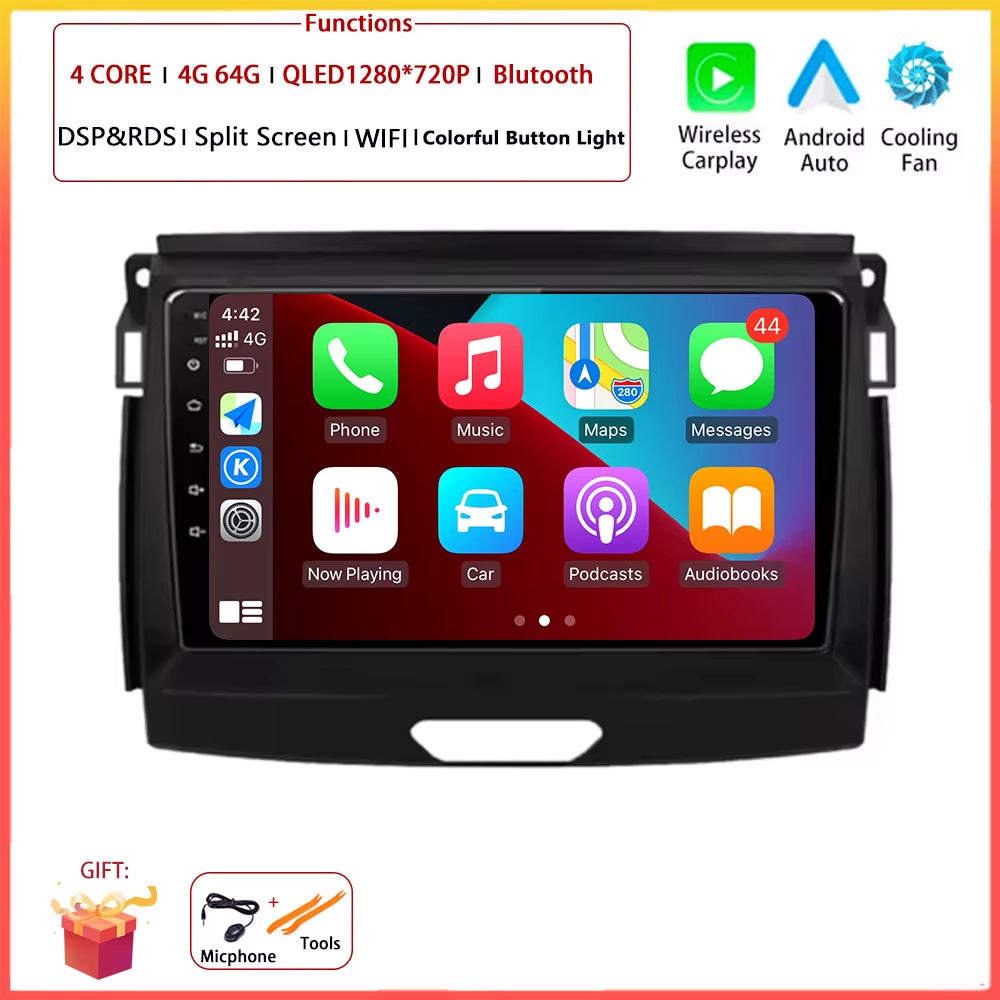 9" Android Auto for Ford Ranger Everest T6 2015 - 2020 Autoradio Carplay DSP Navigation GPS Car Radio Video Multimedia Player