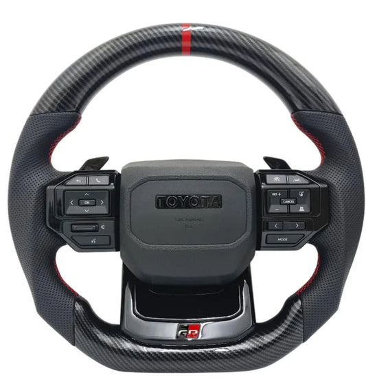 Toyota Land Cruiser LC250 GR Sport Style Carbon Look Upgrade Steering Wheel With paddle shifters