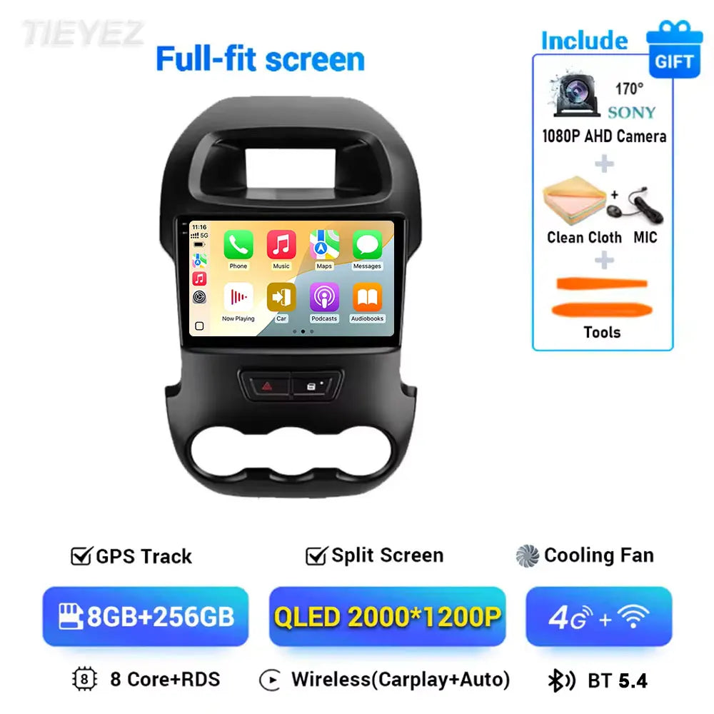  Ford Ranger T6 2011-2016 Touch Screen Radio with Carplay &  Android 15