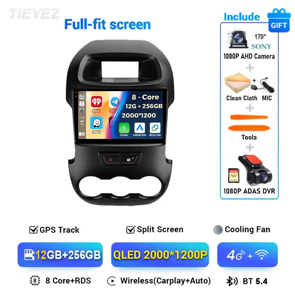  Ford Ranger T6 2011-2016 Touch Screen Radio with Carplay &  Android 15