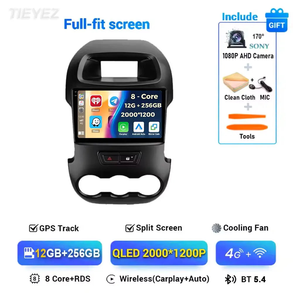  Ford Ranger T6 2011-2016 Touch Screen Radio with Carplay &  Android 15