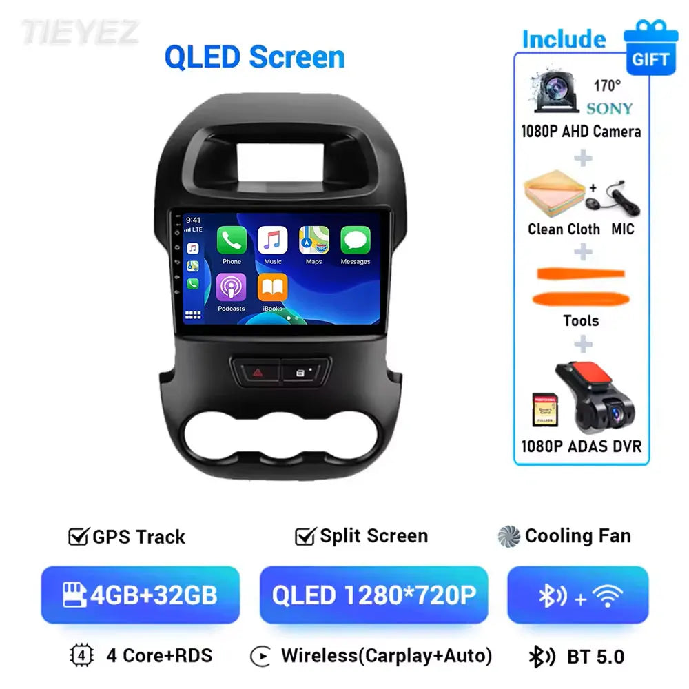  Ford Ranger T6 2011-2016 Touch Screen Radio with Carplay &  Android 15