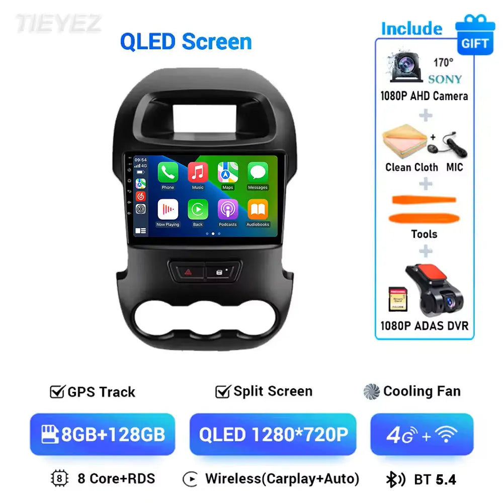  Ford Ranger T6 2011-2016 Touch Screen Radio with Carplay &  Android 15