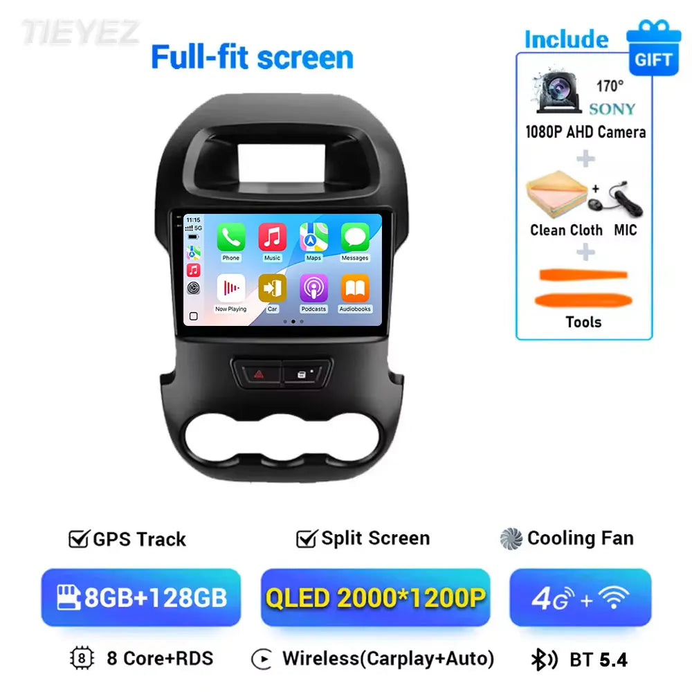  Ford Ranger T6 2011-2016 Touch Screen Radio with Carplay &  Android 15