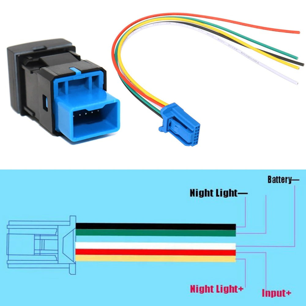 Toyota 22x22mm Push Switch Blank - Engraving Optional
