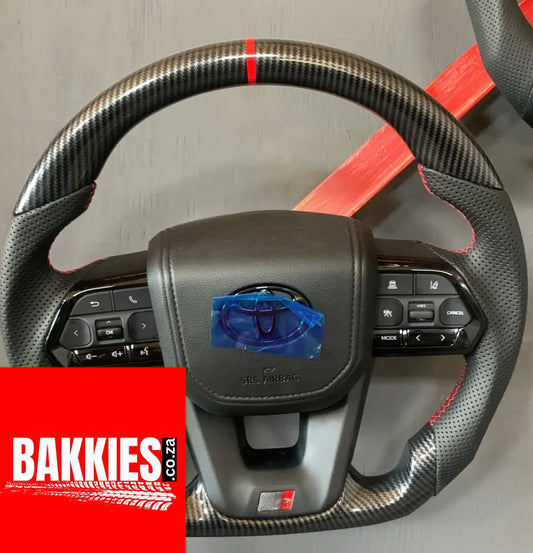 LC300 Toyota Hilux Land Cruiser 70 Series Carbon Dip Steering Wheel Sport - Carbon Dip Steering Wheel