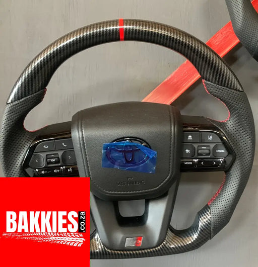 LC300 Toyota Hilux Land Cruiser 70 Series Carbon Dip Steering Wheel Sport - Carbon Dip Steering Wheel
