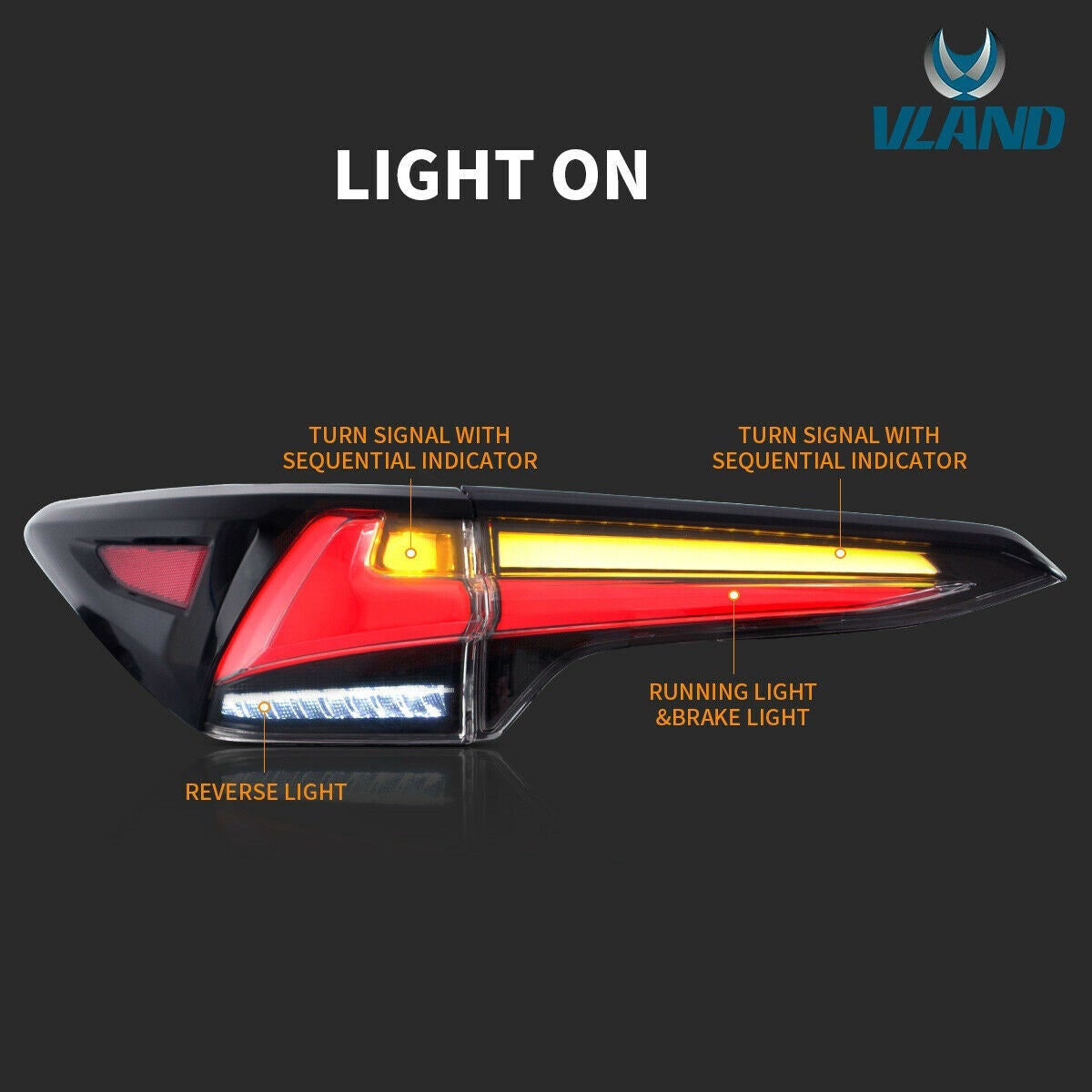 Toyota Fortuner GD6 2016 - 2020  Vland  Tail lights LED   (Set)